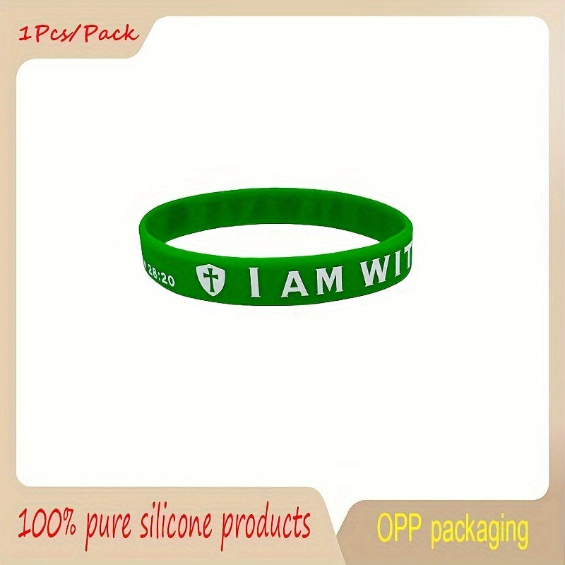 Minimalist Team Wishes & Blessings Slogan Silicone Bracelet Wrist Strap