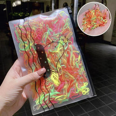 500 Colorful Disposable Hair Ties in Bird Storage Bag for Baby Girls