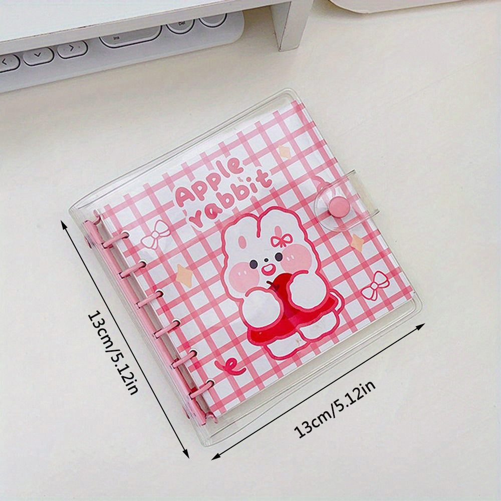 Bear Bunny PVC Cover 6 Ring Loose Leaf Scrapbook Journal