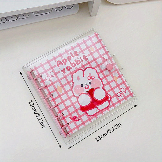 Bear Bunny PVC Cover 6 Ring Loose Leaf Scrapbook Journal