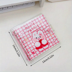 Bear Bunny PVC Cover 6 Ring Loose Leaf Scrapbook Journal