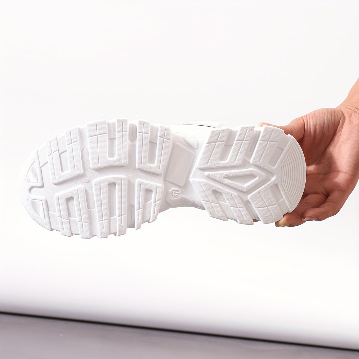Thick Sole Shock Absorption Sports Sneakers, Inner Heighten Casual Walking Shoes