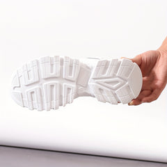 Thick Sole Shock Absorption Sports Sneakers, Inner Heighten Casual Walking Shoes