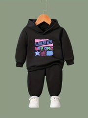 Girls Long Sleeve Hooded Sweatshirt & Sweatpants Set