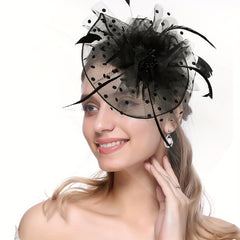 Feather Fascinator Pearl Headband Wedding Tea Party