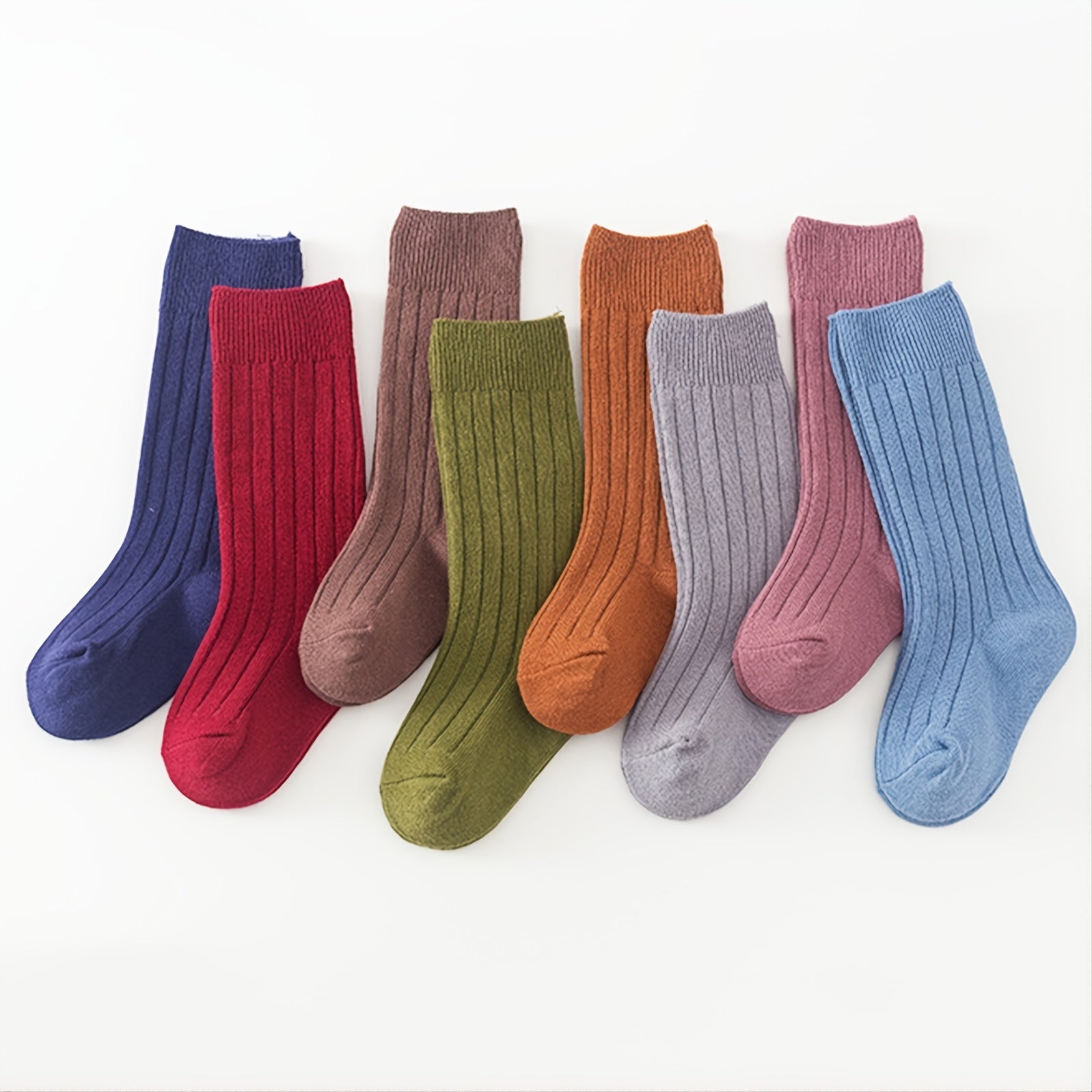 Toddler Knee High Ribbed Socks High Elasticity