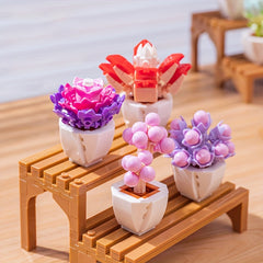 Eternal Flower Building Blocks Potted Succulent Mini DIY Model Toys