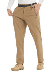 Men's Winter Pants Fleece Lined Ski Waterproof Zip Up Pockets Snow Pants
