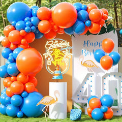 100pcs Orange Balloon Garland Kit for Birthday Graduation Space Themed Party