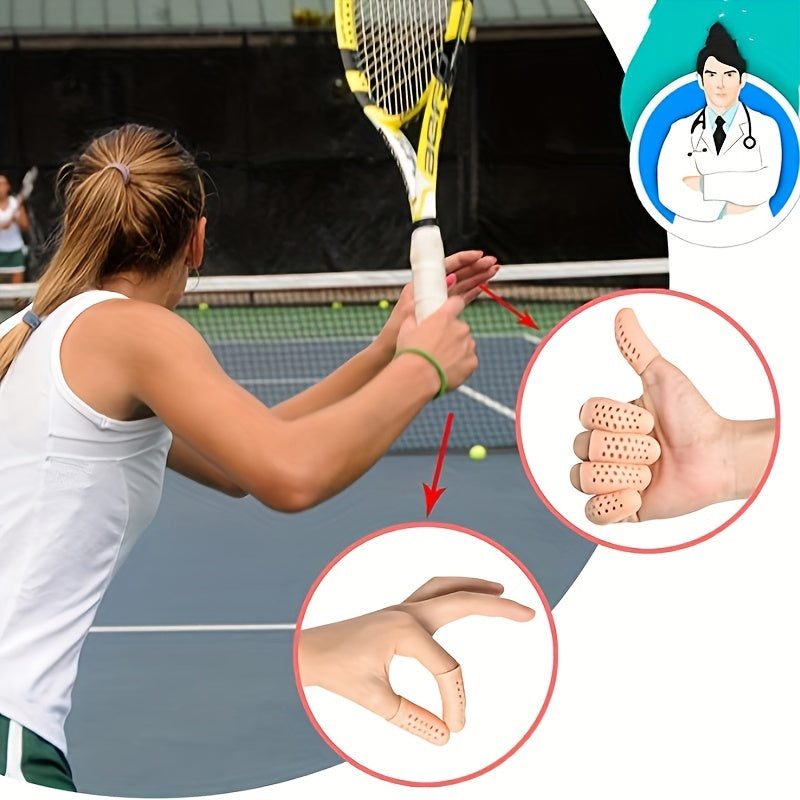 10pcs Silicone Finger Protector with Holes Reusable Anti-wear Gloves