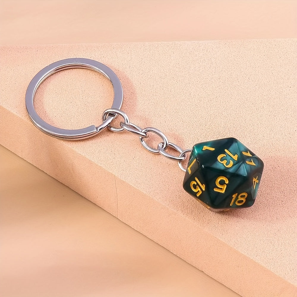 Metal Dice Keychain Billiard Key Chain for Players