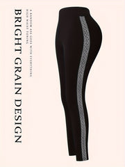 Geometric Print High Waist Tummy Control Leggings