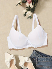 Lace Push Up Bra with Bow Tie