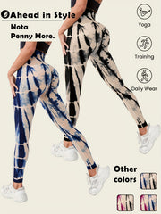 2Pcs Butt Lifting Yoga Pants High Waist Seamless Quick Drying Sports Leggings