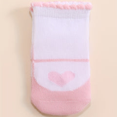 5 Pairs Baby Love Pattern Socks for Toddlers 0-12 Months