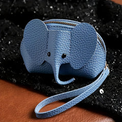 Elephant Coin Purse Card Bag Zipper Hand Twist Red Storage Bag