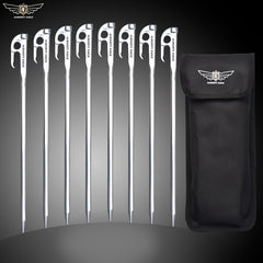 8pcs High Strength Stainless Steel Ground Nails for Camping Tent