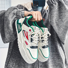 Men's Block Skate Shoes Lace Up Comfy Non Slip Sneakers