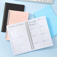 Undated Weekly Planner Hardcover Notebook Habit Tracker To Do List