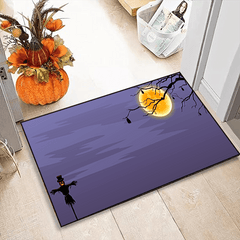 2pcs Halloween Kitchen Carpet & Cushion Set Anti-Fouling Non-Slip Washable Mat