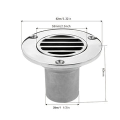 Marine Floor Deck Drain Scupper Stainless Steel for Boat Yacht