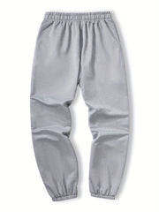 Smiling Face Print Joggers Men's Casual Loose Fit Drawstring Pants