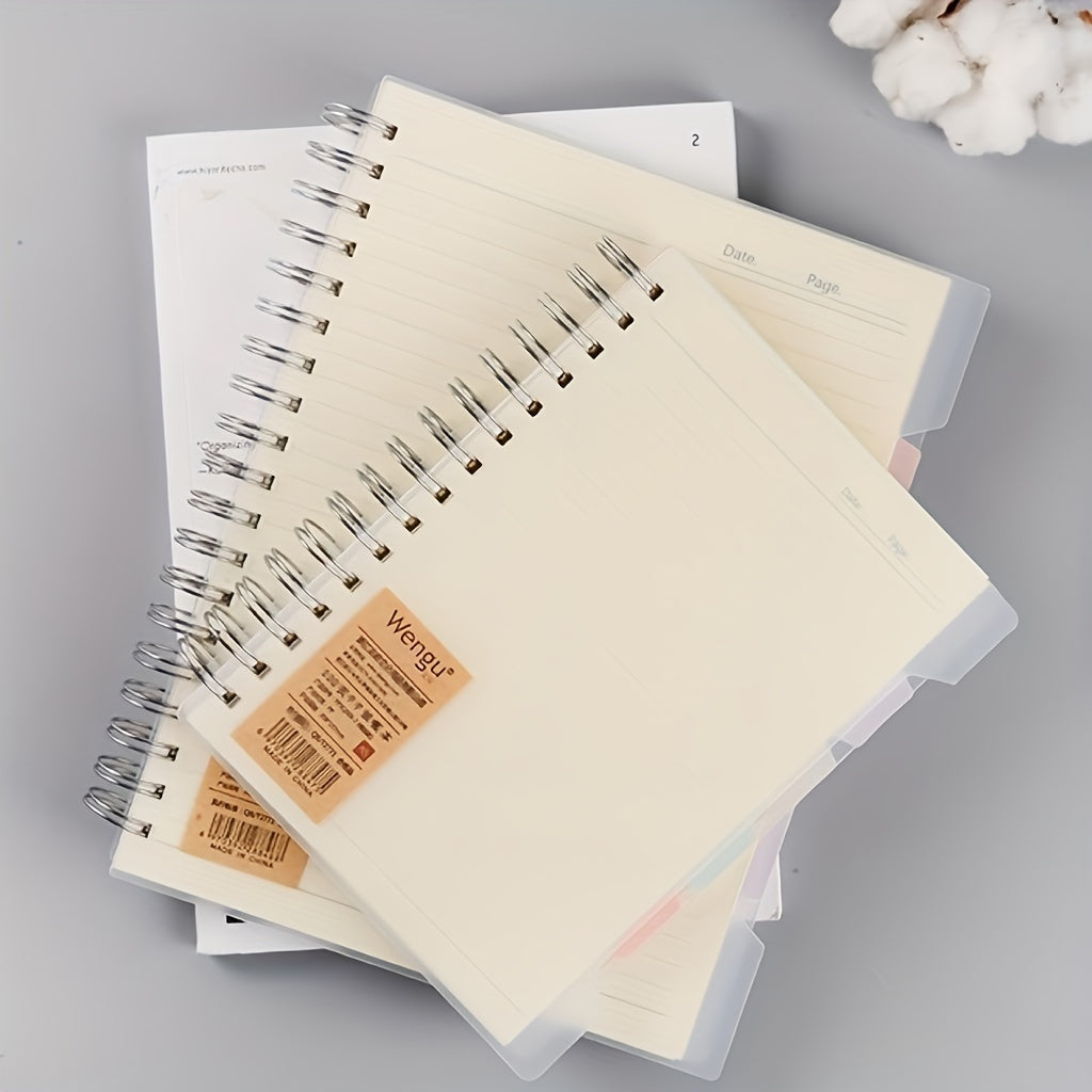 120 Pg A5 Square Grid Horizontal Line Notebook Side Flip PP Spiral