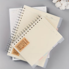 120 Pg A5 Square Grid Horizontal Line Notebook Side Flip PP Spiral