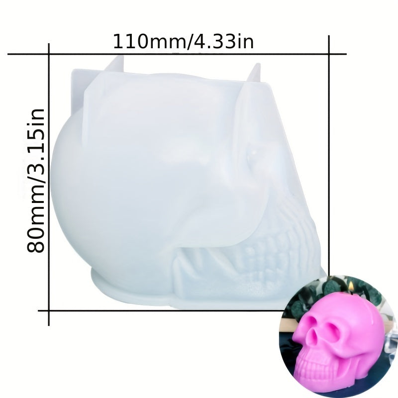 Skeleton Candle Silicone Mold for Halloween Easter Candle Making Soap Gypsum Mol