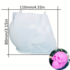 Skeleton Candle Silicone Mold for Halloween Easter Candle Making Soap Gypsum Mol