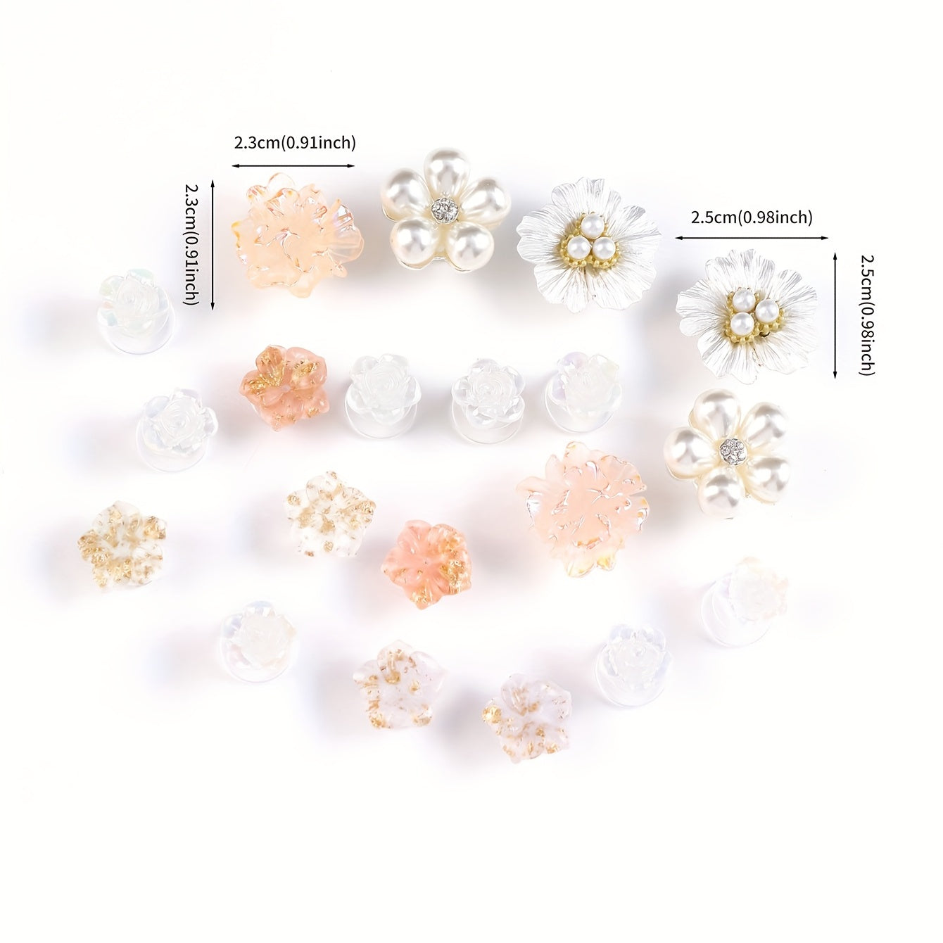 20Pcs Camellia Cartoon Shoe Charms, DIY Clog Decoration Set for Women
