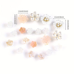 20Pcs Camellia Cartoon Shoe Charms, DIY Clog Decoration Set for Women