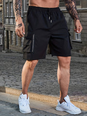 Men's Casual Solid Waist Drawstring Shorts For Summer