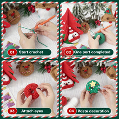 Christmas Doll Crochet Material Bag DIY Knitted Doll Set Gift