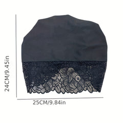 Flower Lace Turban Cap Inner Cap Elastic Head Wrap Underscarf