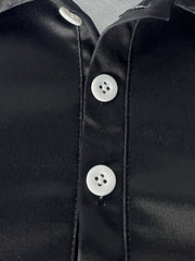 Casual Vintage Style Lapel Button Shirt for Fitness Training