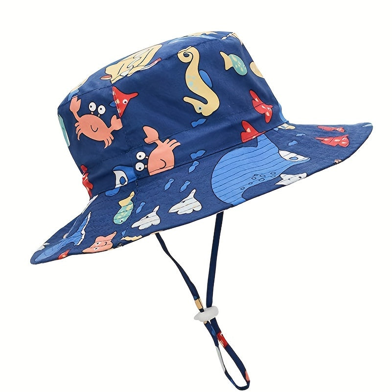 Cartoon Fisherman Hat Wide Brim Sun Protection Bucket Hat