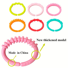 Plastics Connecting Rings Toy Hanging Stroller Crib Playmat Attach Toys