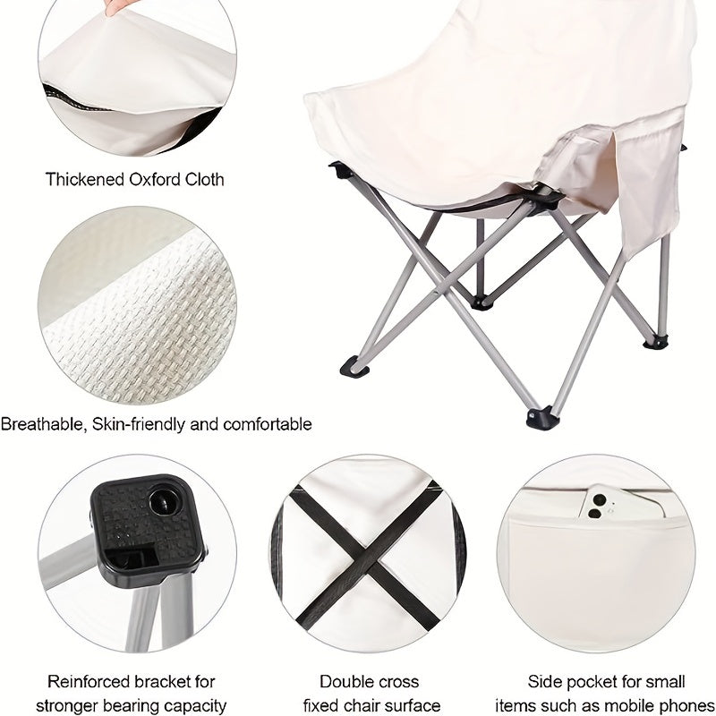 Folding Portable Chair Outdoor Leisure Chair For Camping with Storage Bag