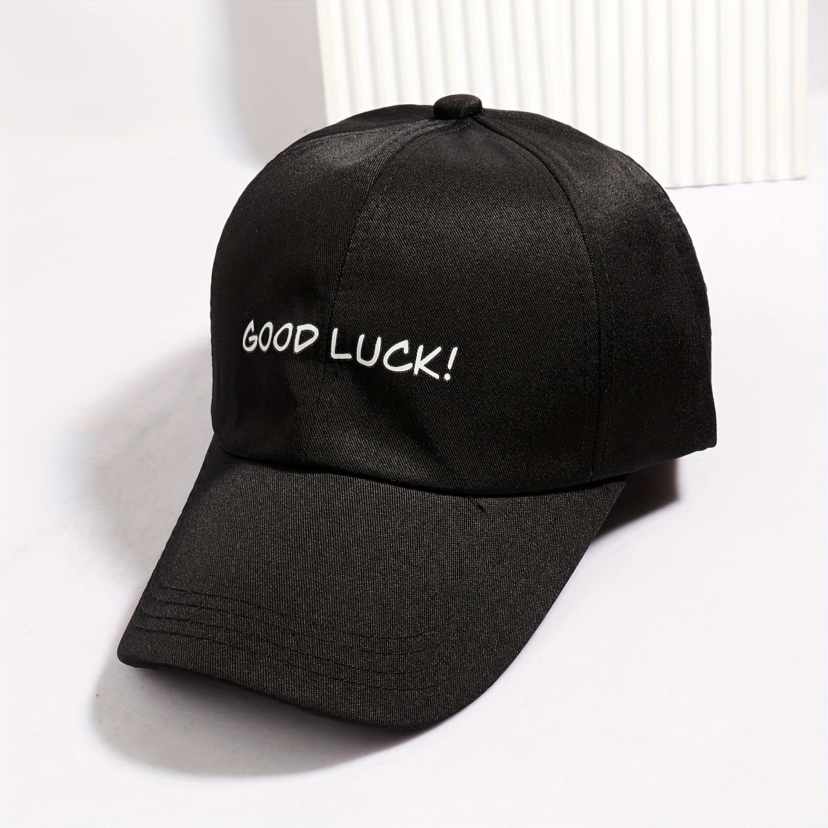 Good Luck Print Baseball Cap Sun Hat Adjustable