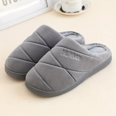 Men's Argyle Pattern Warm Plush Lining Slippers