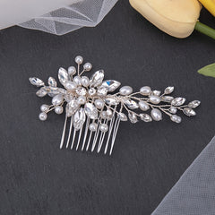 Faux Pearl Crystal Hair Comb Wedding Accessories