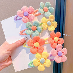 2pcs Colorful Flower Hair Clips for Baby Girls