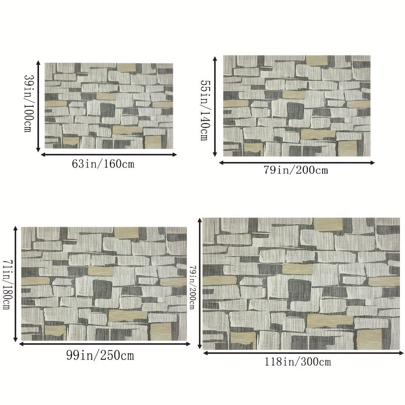 Large Modern Abstract Area Rug Anti-Slip Carpet for Living Room Bedroom