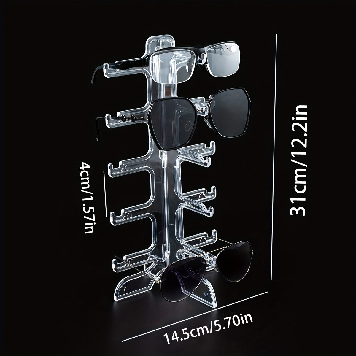 Clear Glasses Display Rack Eyeglasses Sunglasses Storage Stand Holder