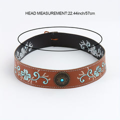 Western Cowboy Hat Band Women Men Boho Hat Belts Adjustable Size DIY