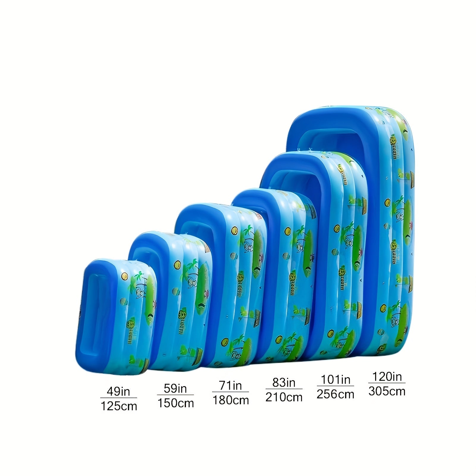 Rectangular Inflatable Swimming Pool for Family Lounge
