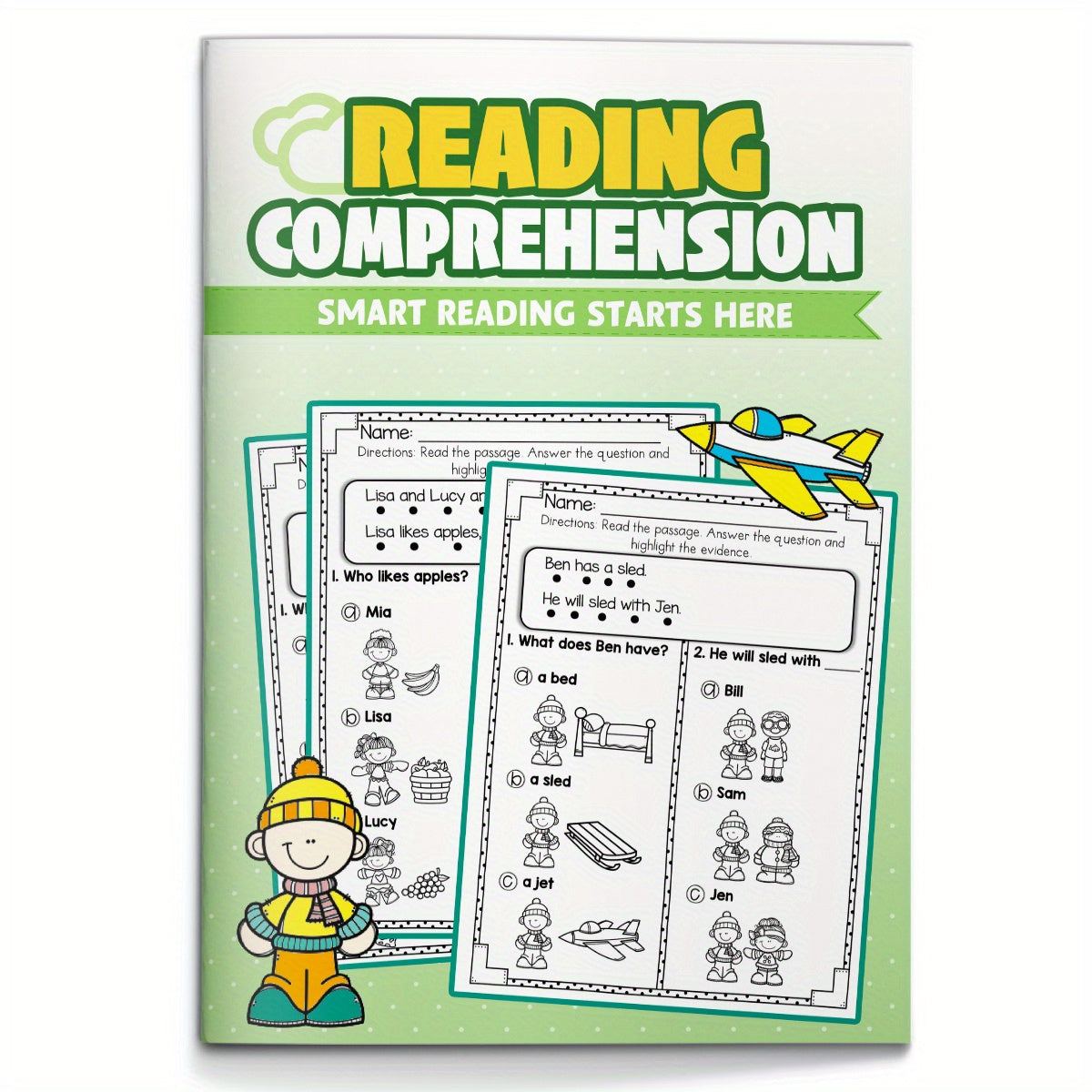 Reading Comprehension Workbook for Kids Ages 6-10: Engaging Exercises
