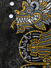 Dragon Pattern Men's Short Sleeve Shirt