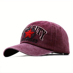 Retro 3D Embroidery Baseball Cap Washed Sun Visor